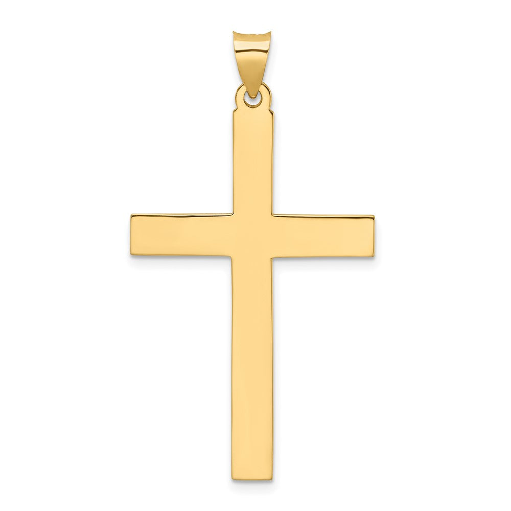 14K Gelbgold Polierter Massiver Kreuz-Anhänger
