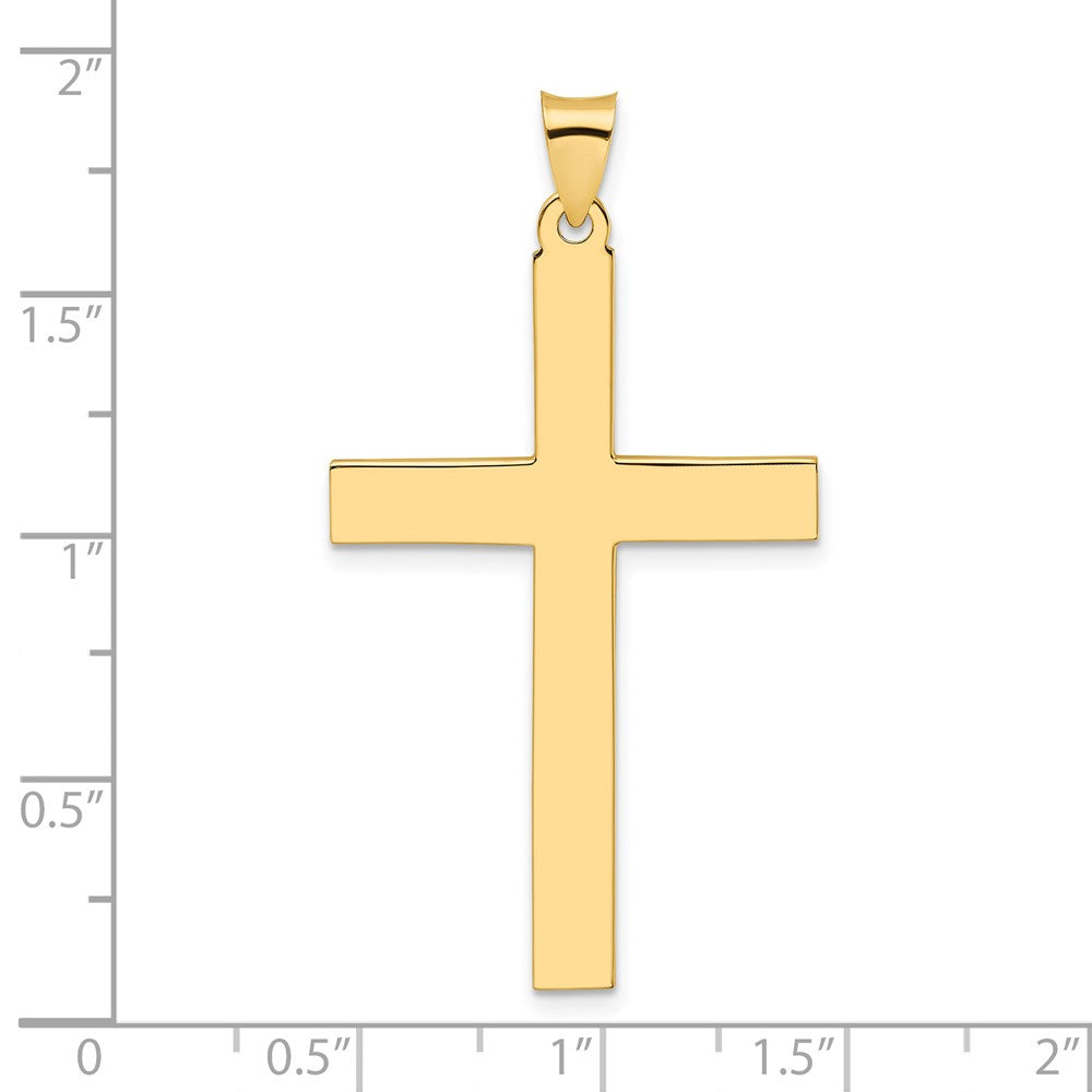 14K Gelbgold Polierter Massiver Kreuz-Anhänger