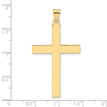 14K Gelbgold Polierter Massiver Kreuz-Anhänger