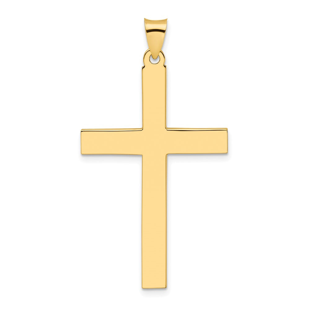 14K Gelbgold Polierter Massiver Kreuz-Anhänger