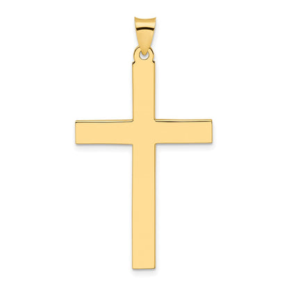 14K Gelbgold Polierter Massiver Kreuz-Anhänger