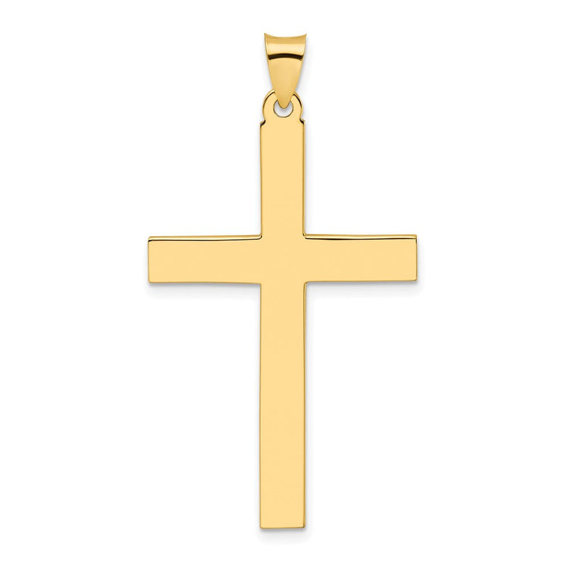 14K Gelbgold Polierter Massiver Kreuz-Anhänger