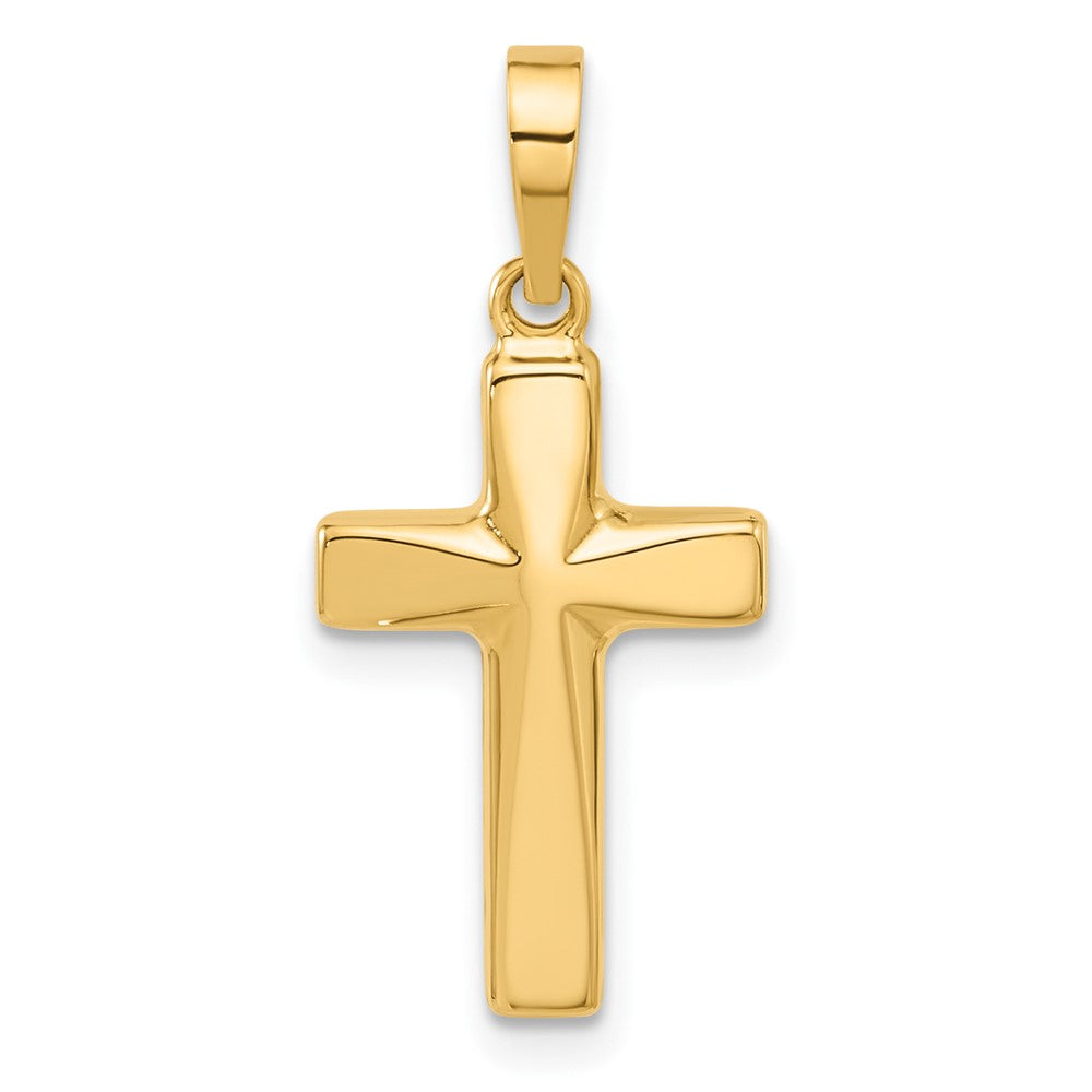 14K Gelbgold Poliert Kreuz Anhänger