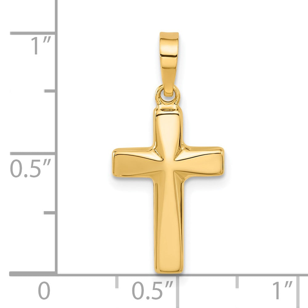 14K Gelbgold Poliert Kreuz Anhänger