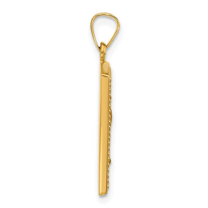 14K Gelbgold Rectangular Hohl Our Damen Of Guadalupe Medaille