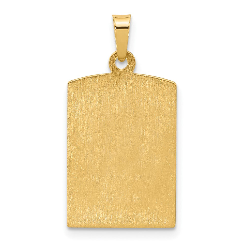 14K Gelbgold Rectangular Hohl Our Damen Of Guadalupe Medaille