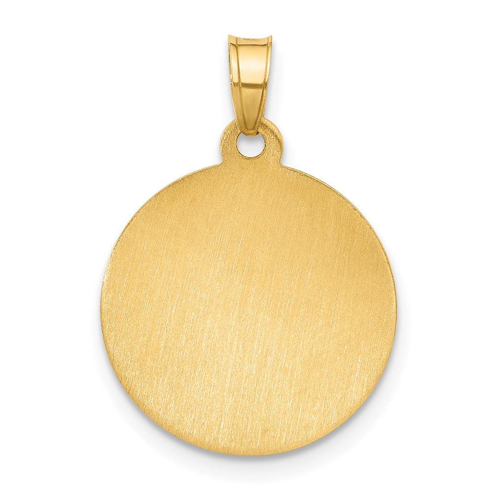 14K Gelbgold Hohl Our Schutzengel Engel Medaille
