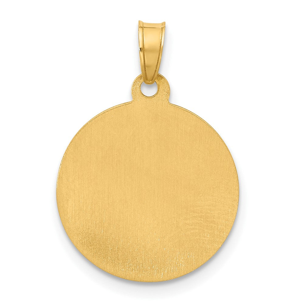 14K Gelbgold Poliert Hohl St Anthony Medaille