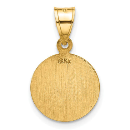 14K Gelbgold Poliert und Satiniert St. Christopher Medaille