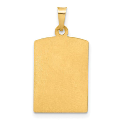 14K Gelbgold Rectangular Hohl St. Christopher Medaille