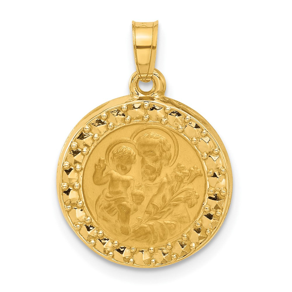 14K Gelbgold Hohl St. Joseph Medaille