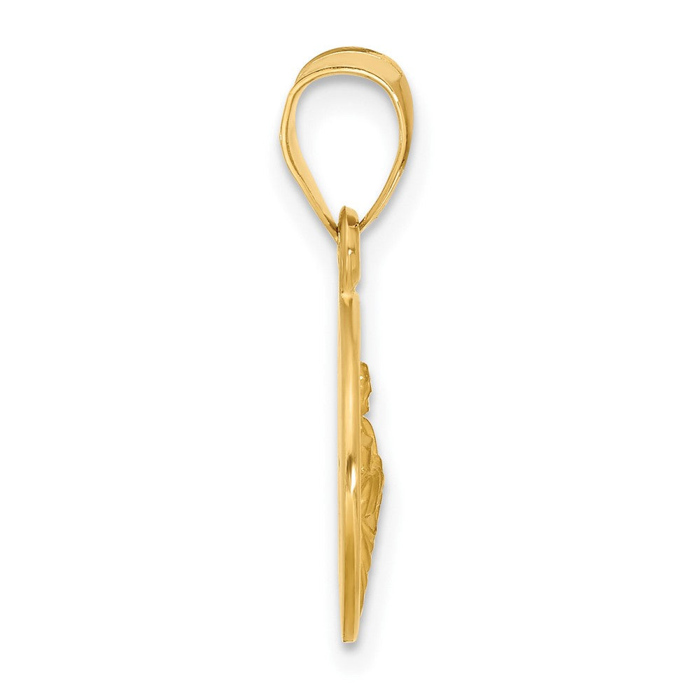 14K Gelbgold Poliert und Satiniert Massiv St Jude Thaddeus Medaille