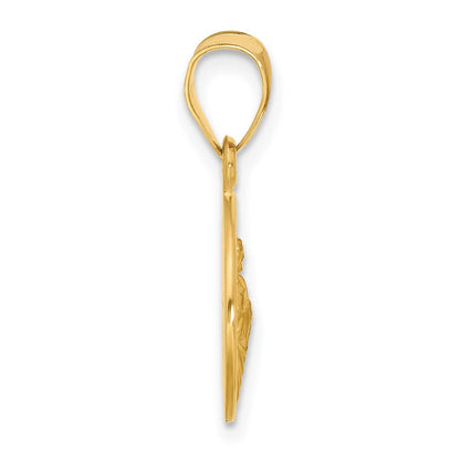 14K Gelbgold Poliert und Satiniert Massiv St Jude Thaddeus Medaille