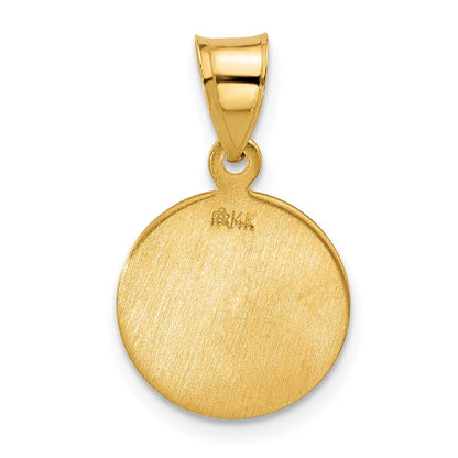 14K Gelbgold Poliert und Satiniert Massiv St Jude Thaddeus Medaille