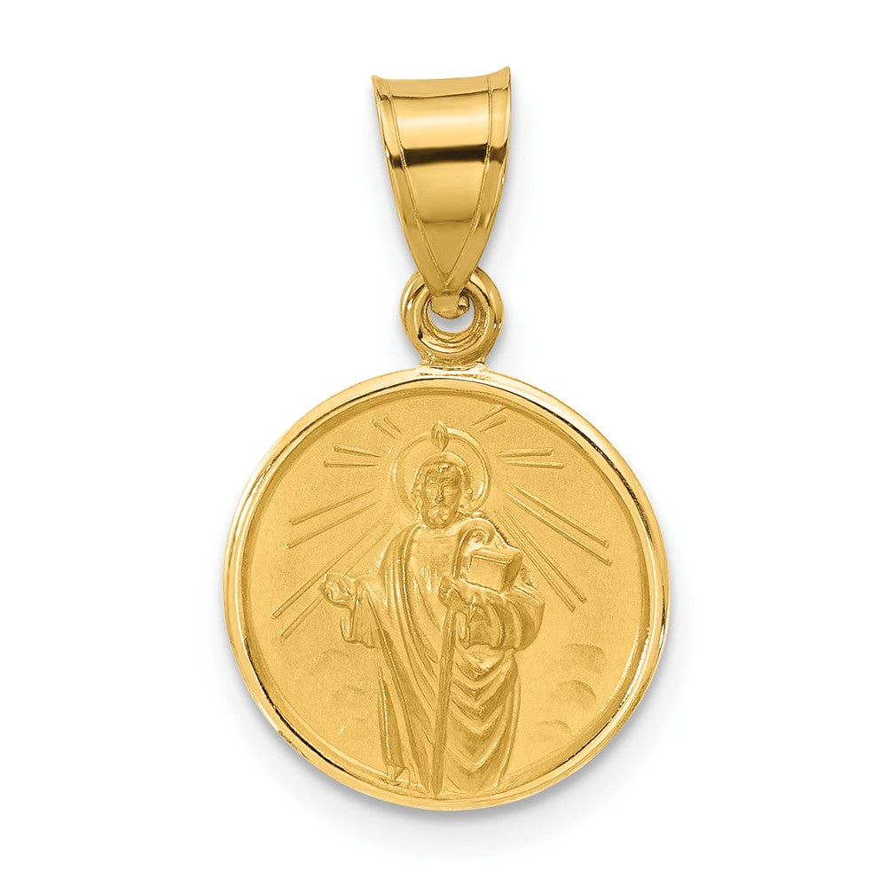 14K Gelbgold Poliert und Satiniert Massiv St Jude Thaddeus Medaille