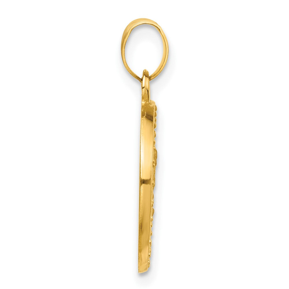 14K Gelbgold Hohl St. Michael Medaille