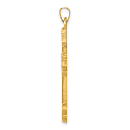 14K Gelbgold 14K Hohl Kreuz Anhänger