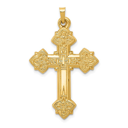 14K Gelbgold 14K Hohl Kreuz Anhänger