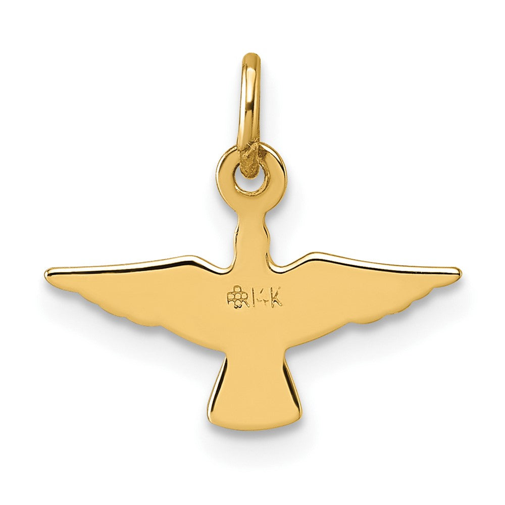 14K Gelbgold Poliert Taube Anhänger