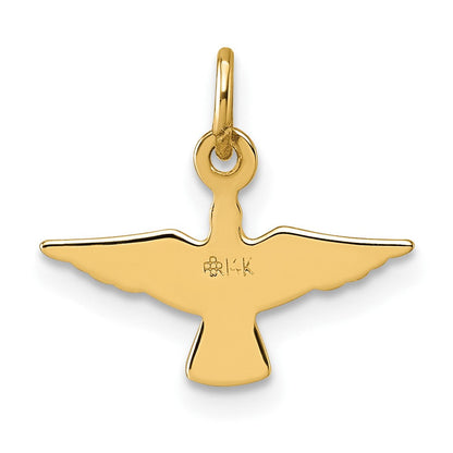 14K Gelbgold Poliert Taube Anhänger
