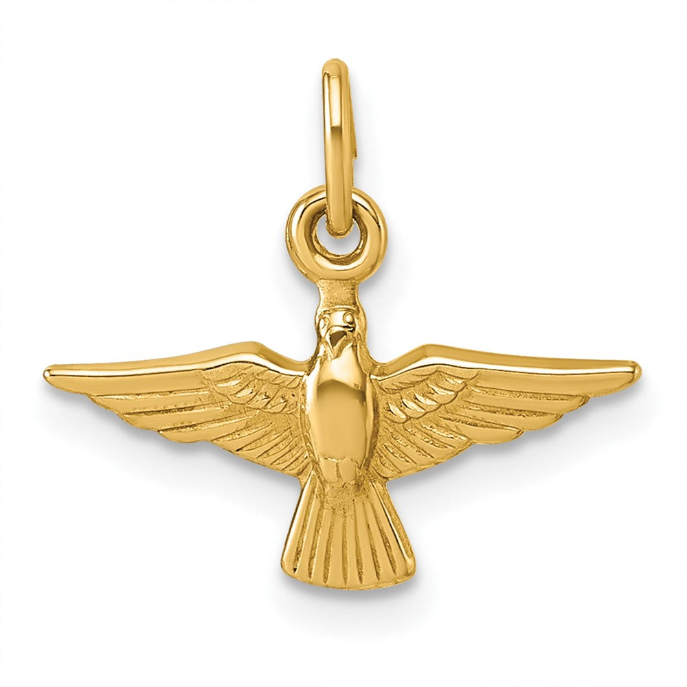14K Gelbgold Poliert Taube Anhänger