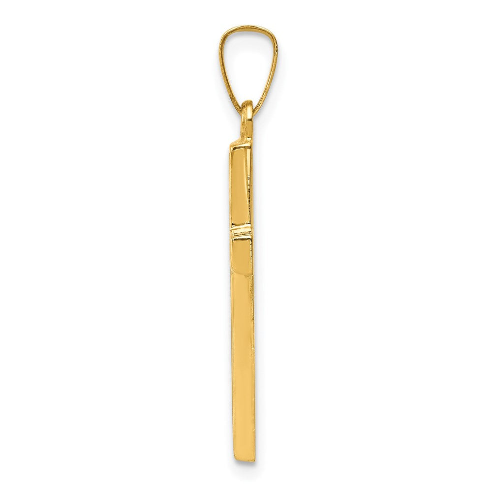 14K Gelbgold 14K Hohl Kreuz Anhänger