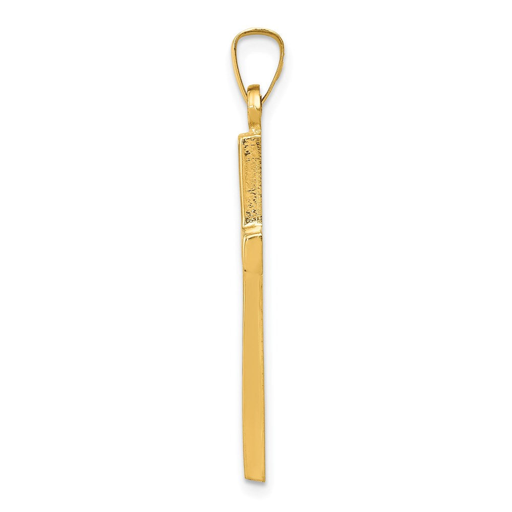 14K Gelbgold 14K Hohl Kreuz Anhänger