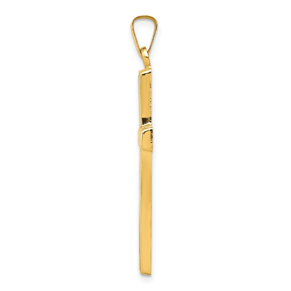 14K Gelbgold 14K Hohl Kreuz Anhänger
