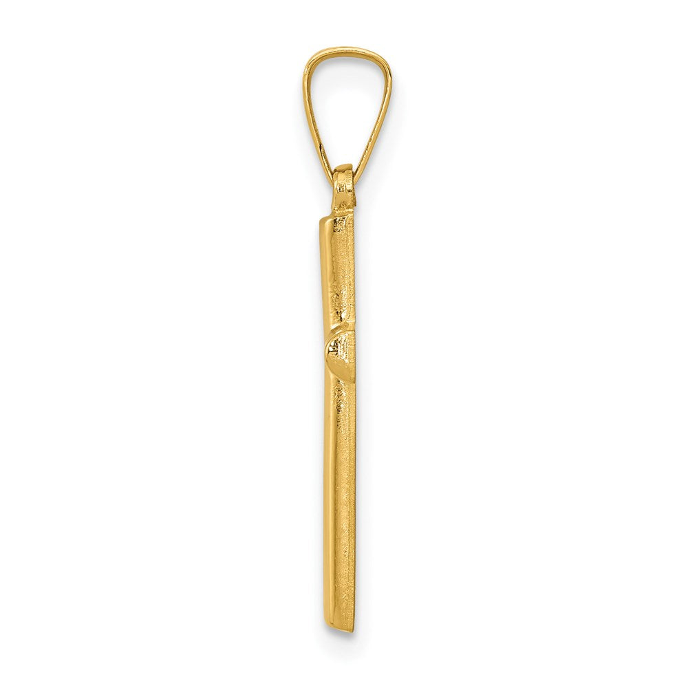 14K Gelbgold 14K Hohl Kreuz Anhänger