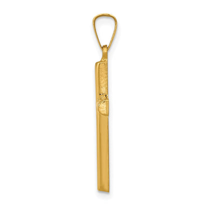 14K Gelbgold 14K Hohl Kreuz Anhänger