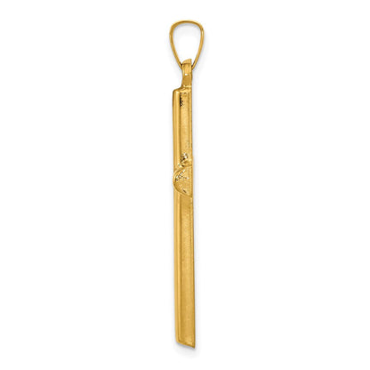 14K Gelbgold 14K Hohl Kreuz Anhänger