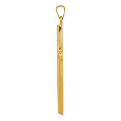 14K Gelbgold 14K Hohl Kreuz Anhänger
