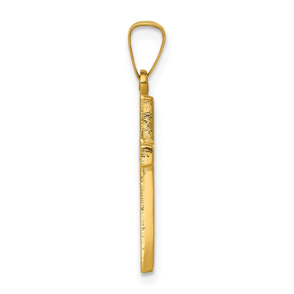 14K Gelbgold 14K Klein Hohl Kreuz Charm