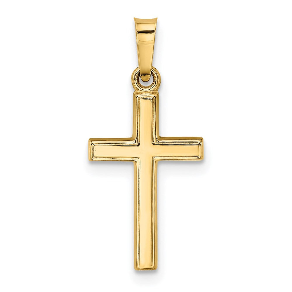 14K Gelbgold 14K Klein Hohl Kreuz Charm
