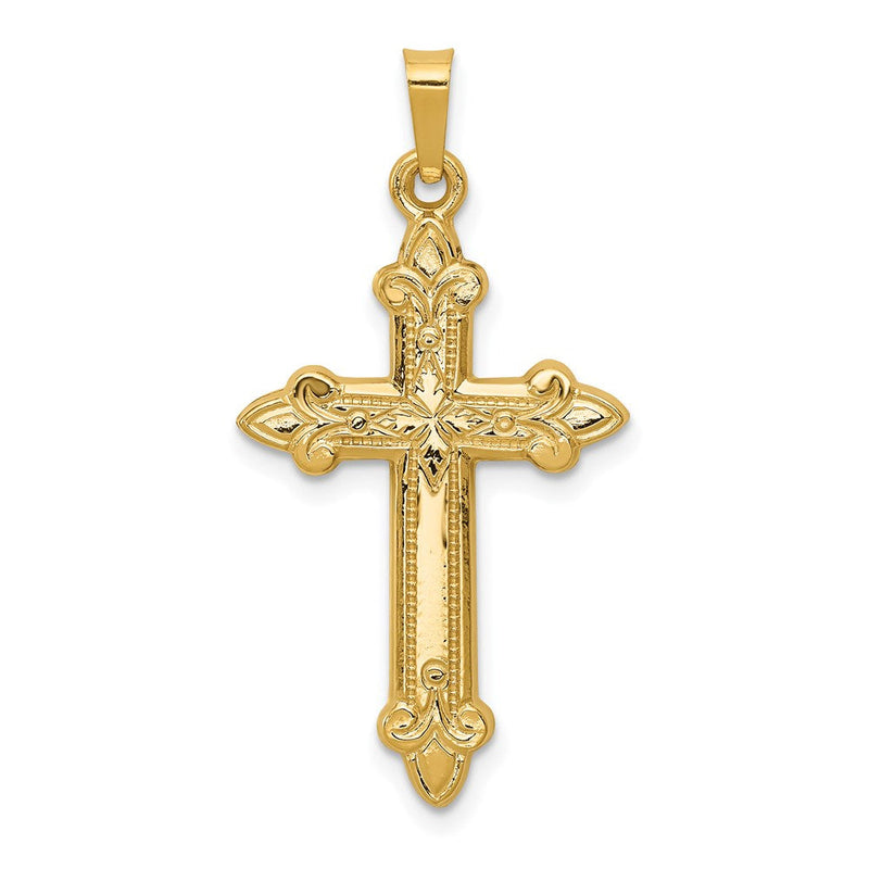 Fleur-de-Lis-Kreuzanhänger aus 14K Gelbgold