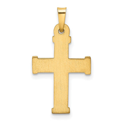 14K Gelbgold 14K Hohl Lateinisch Kreuz Anhänger