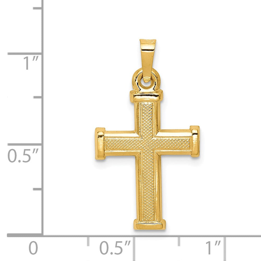 14K Gelbgold 14K Hohl Lateinisch Kreuz Anhänger