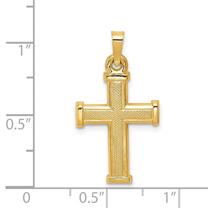 14K Gelbgold 14K Hohl Lateinisch Kreuz Anhänger