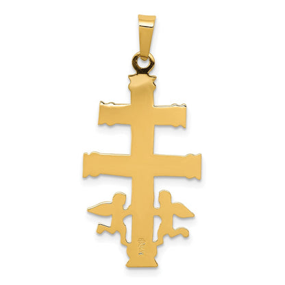 14K Bicolor-Gold Cara-Vaca-Kruzifix-Anhänger