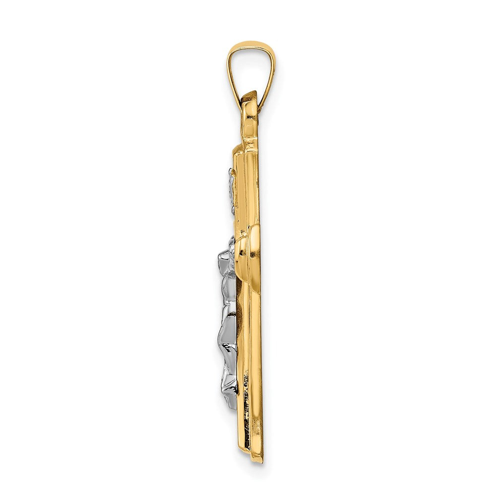 14K Bicolor 14K Bicolor Inri Hohl Kruzifix Anhänger