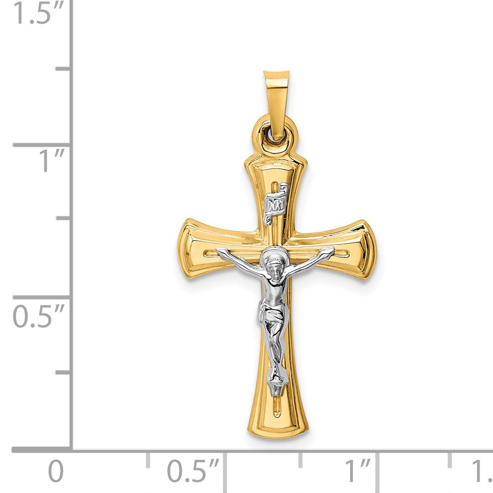 14K Bicolor 14K Bicolor Inri Hohl Kruzifix Anhänger