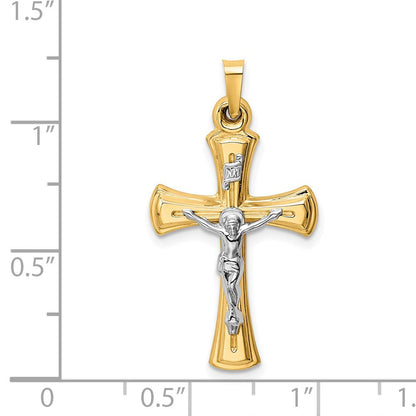 14K Bicolor 14K Bicolor Inri Hohl Kruzifix Anhänger