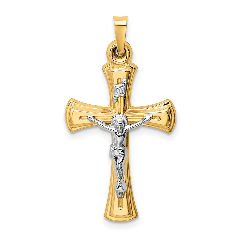 14K Bicolor 14K Bicolor Inri Hohl Kruzifix Anhänger
