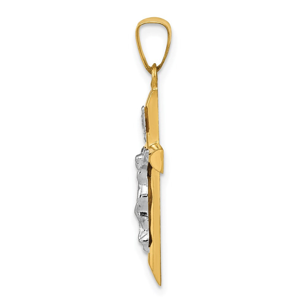 14K Bicolor 14K Bicolor Inri Hohl Kruzifix Anhänger