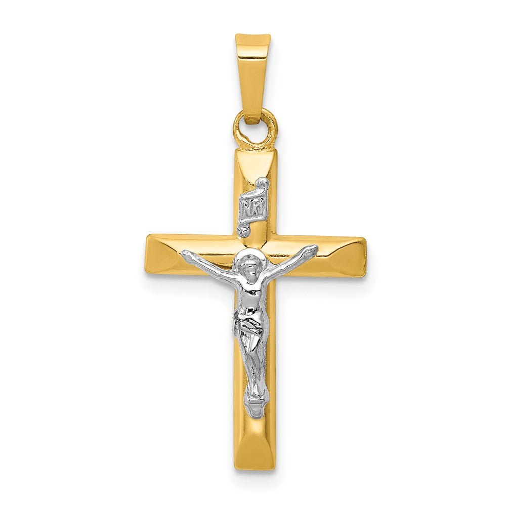 14K Bicolor 14K Bicolor Inri Hohl Kruzifix Anhänger