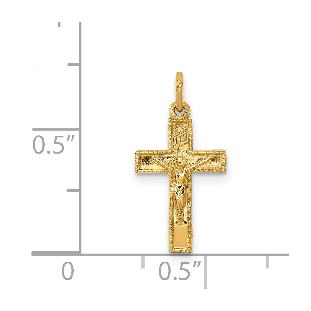 14K Gelbgold 14K Inri Kruzifix Charm