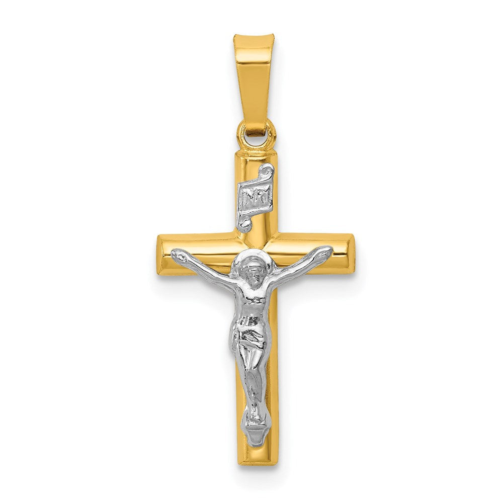 14K Bicolor 14K Bicolor Inri Hohl Kruzifix Anhänger