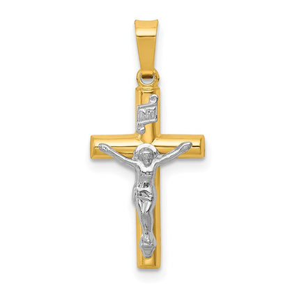 14K Bicolor 14K Bicolor Inri Hohl Kruzifix Anhänger