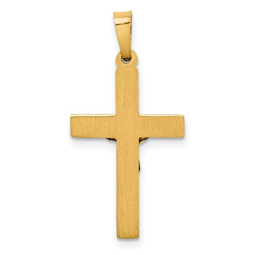 14K Bicolor-Gold INRI-Kruzifix-Anhänger