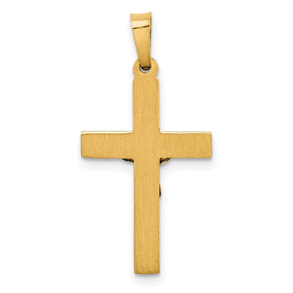 14K Bicolor-Gold INRI-Kruzifix-Anhänger